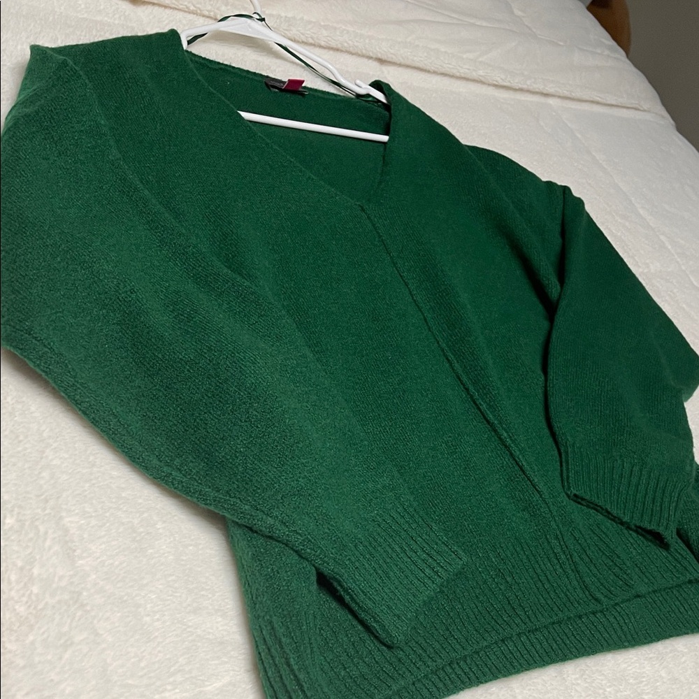 Forest Green V-Neck Women’s Sweater